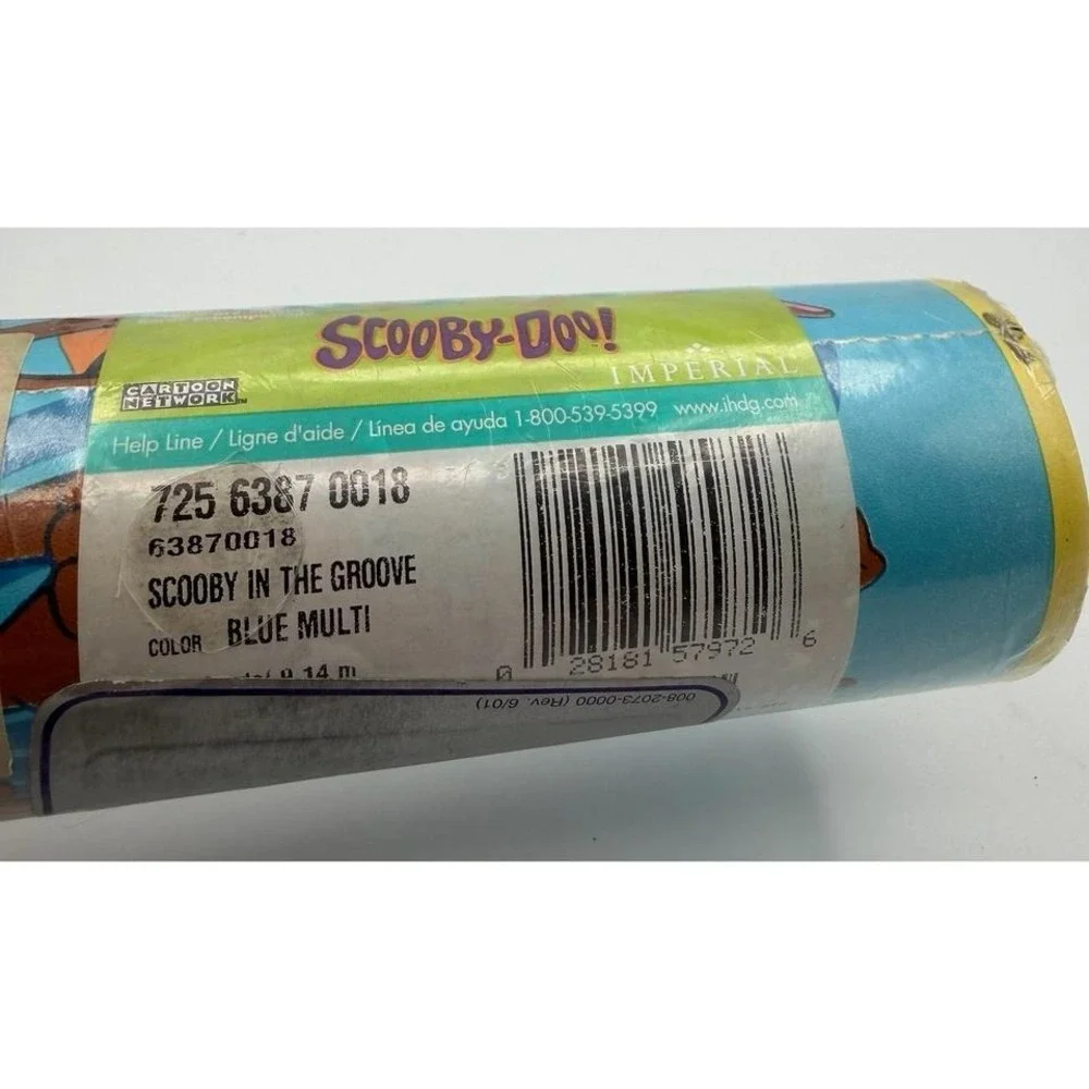 Scooby-Doo Wallpaper Border Imperial Cartoon Network Blue Multi‎ Sealed 2002